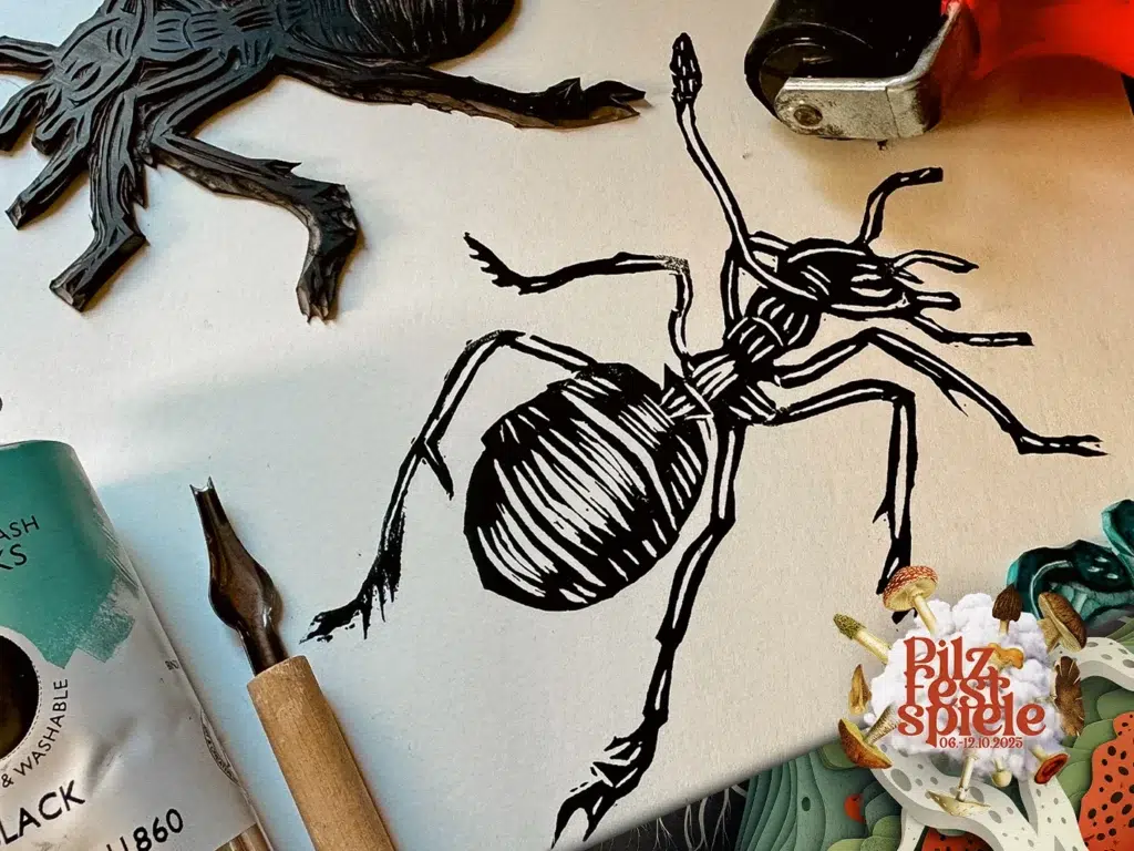 Pilzfestspiele: Beginner’s Lino Printing Workshop: Inspired by Flora, Fauna & Funga